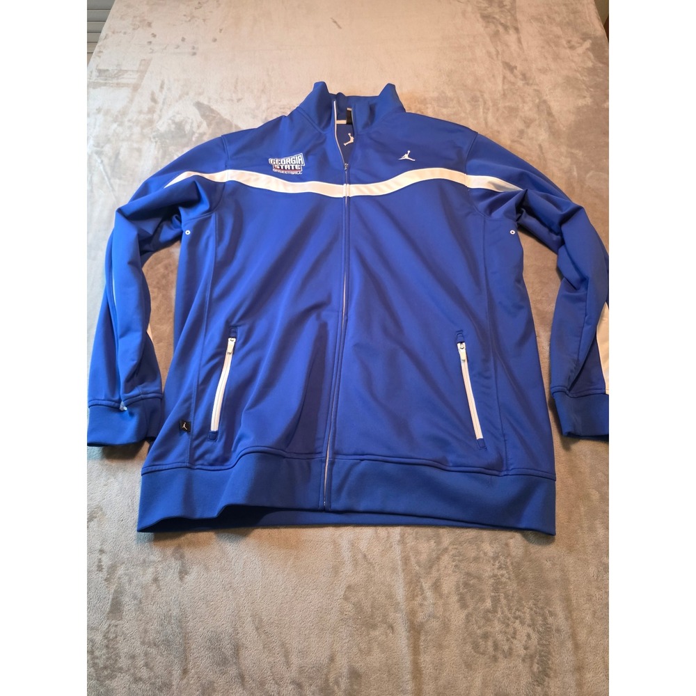 Jordan Track Jacket Mens XLT Blue Georgia State Basketball Dri-Fit